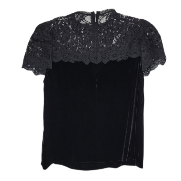 Rebecca Taylor Velvet Lace Top - Picture 4 of 9